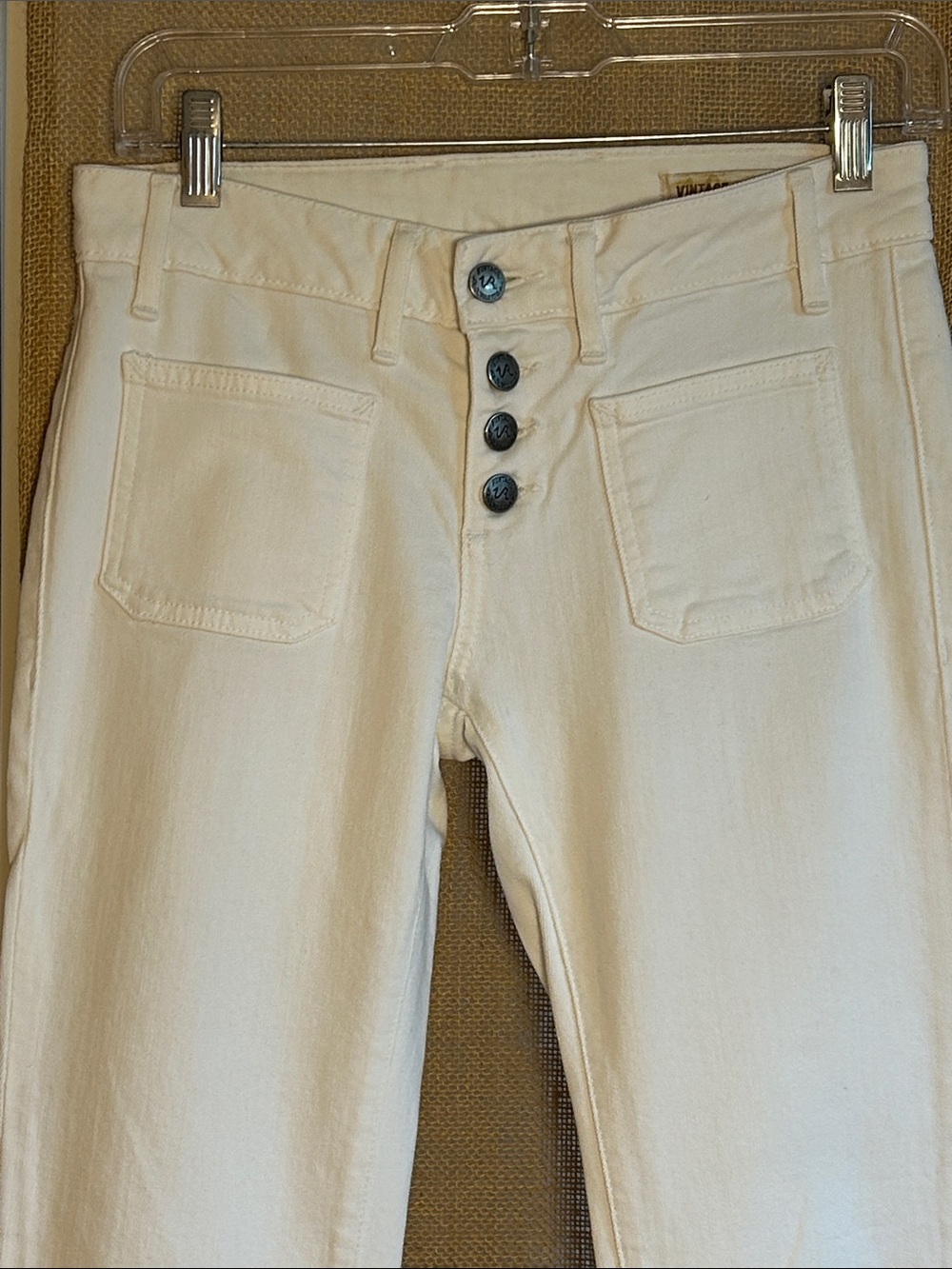Y2K Vintage Revolution Sample Jeans Ropa Siete Leguas white hipster boot sz 26 - Picture 3 of 16